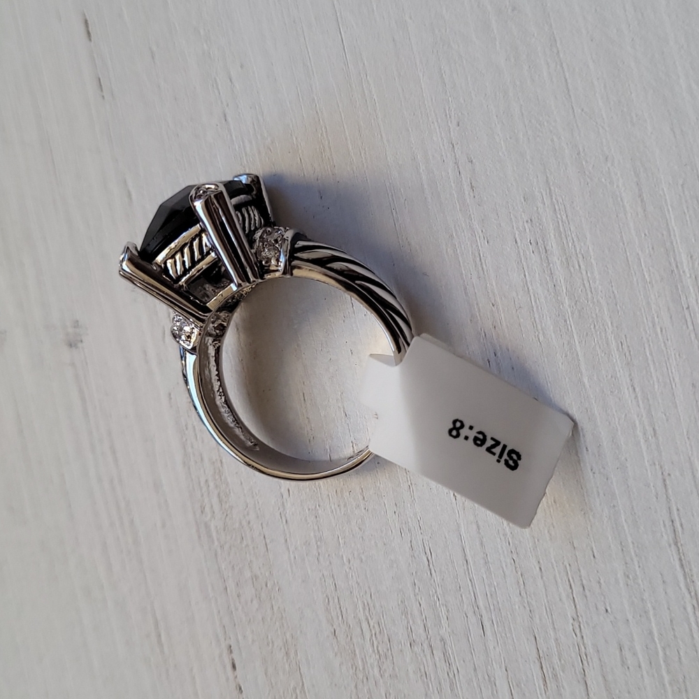 Onyx silver plated ring - Picture 6 of 8